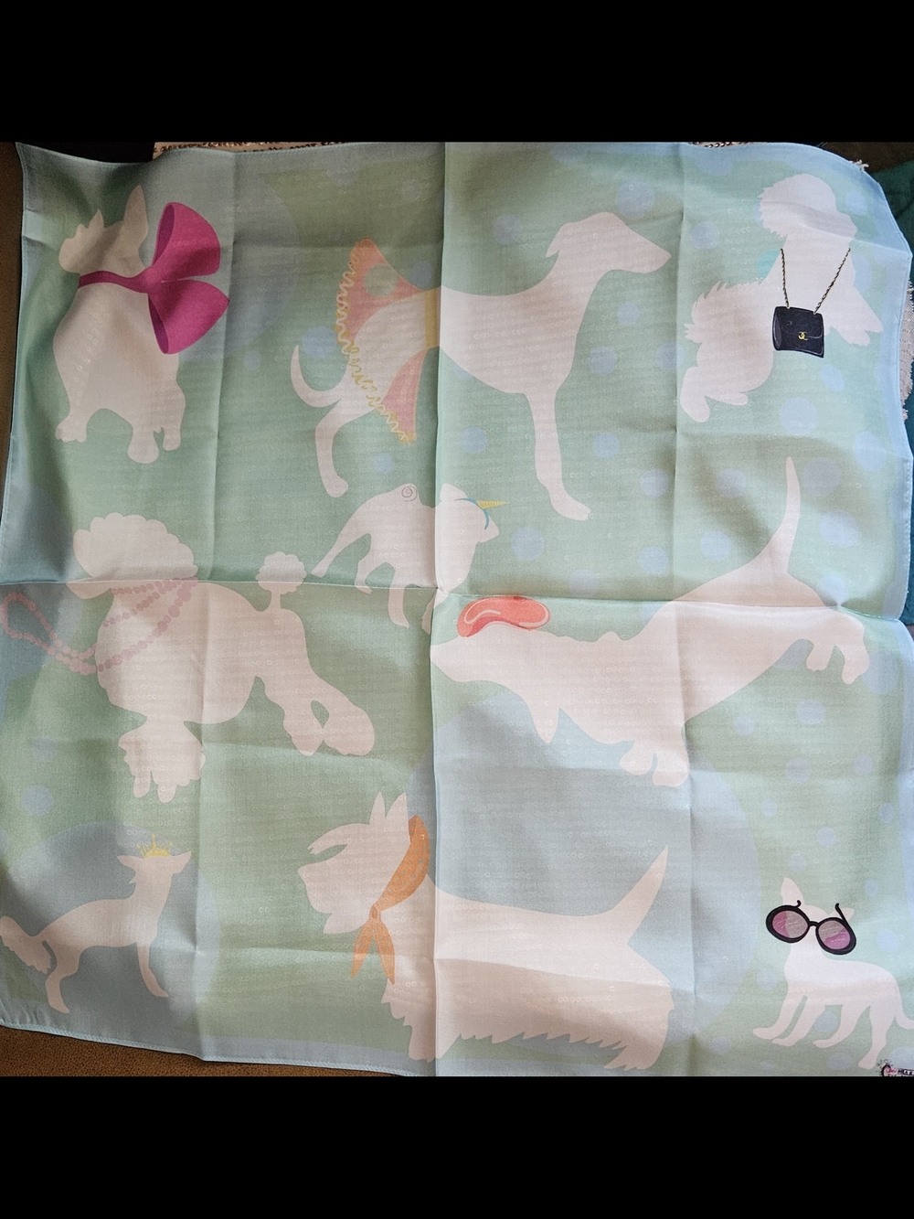 Beautiful Doggy Print Silk Scarf